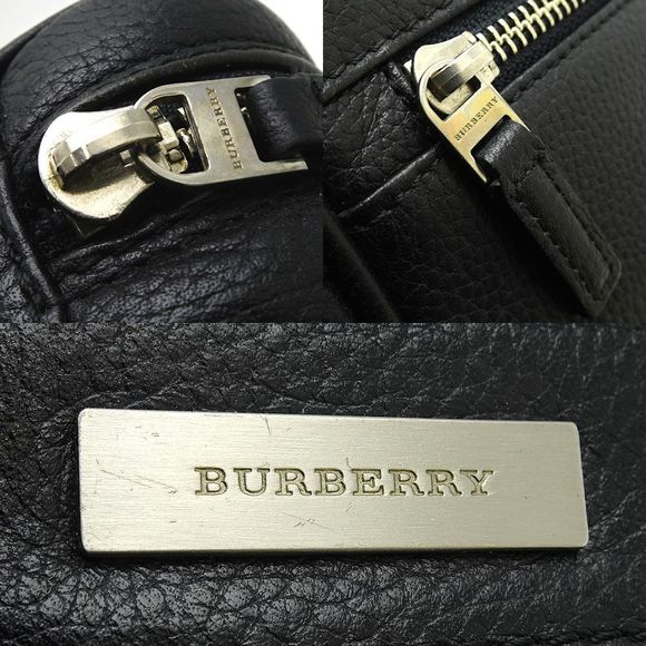 Burberry Shoulder Bag Clutch Leather Black - Picture 5 of 8